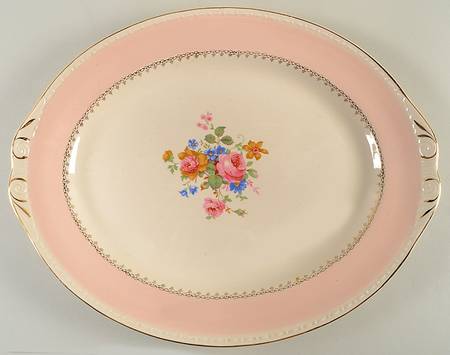 Marilyn Pink (G3412) 15" Oval Serving Platter