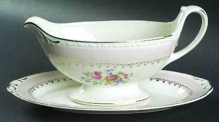 Marilyn Pink (G3412) Gravy Boat & Underplate/Relish