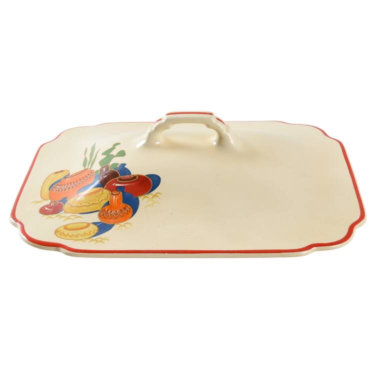 Mexicana (Century, Red Band) Lid for Rectangular Vegetable
