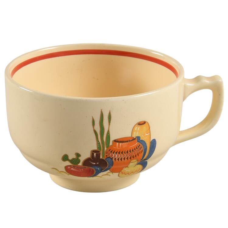 Mexicana (Century, Red Band) Footed Cup by Homer Laughlin 