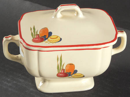 Mexicana (Century, Red Band) Sugar Bowl & Lid