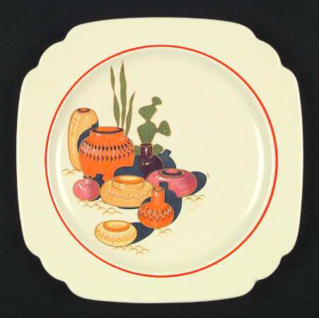 Mexicana (Century, Red Band) Luncheon Plate