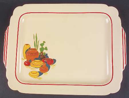 Mexicana (Century, Red Band) 15" Oval Serving Platter