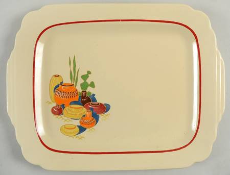 Mexicana (Century, Red Band) 11" Oval Serving Platter