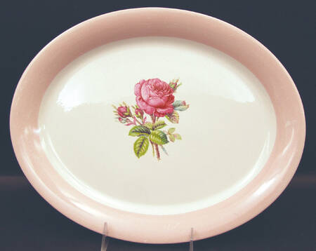 Moss Rose 13" Oval Serving Platter