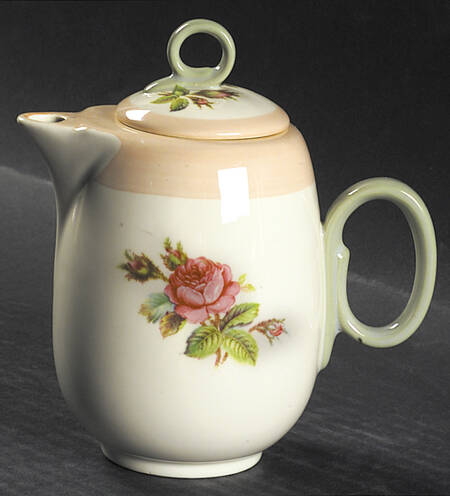 Moss Rose Individual Coffee Pot & Lid