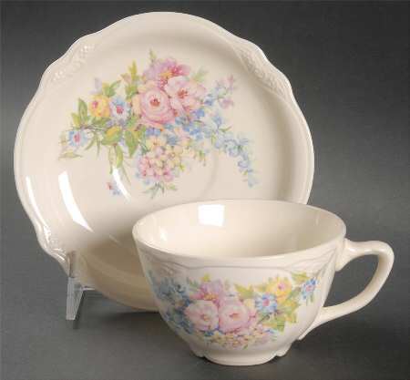 Nosegay Flat Cup & Saucer Set