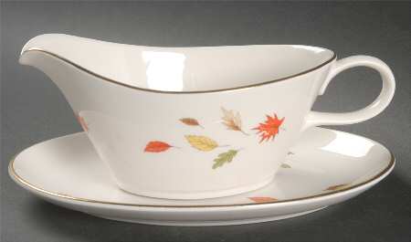 October Leaves Gravy Boat & Underplate/Relish