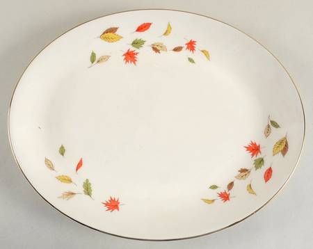 October Leaves 13" Oval Serving Platter