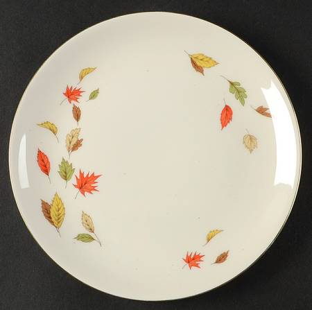 October Leaves Salad Plate