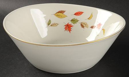 October Leaves 8" Round Vegetable Bowl