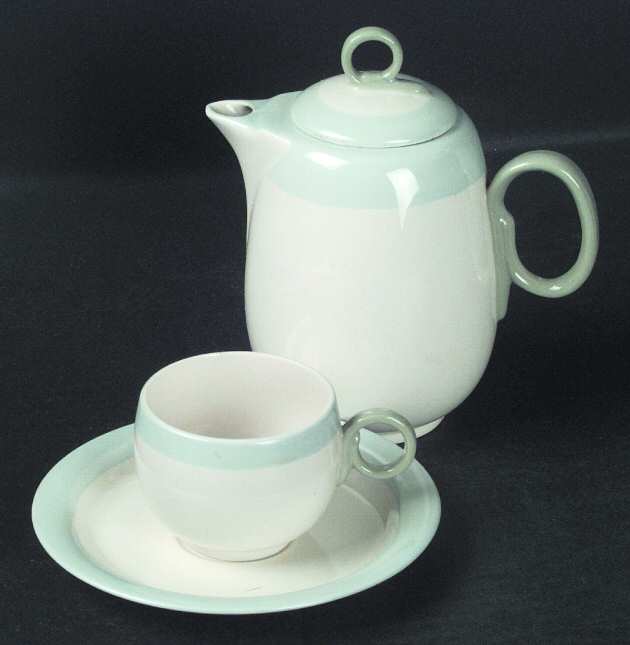 Organdy Blue Flat Demitasse Cup & Saucer Set