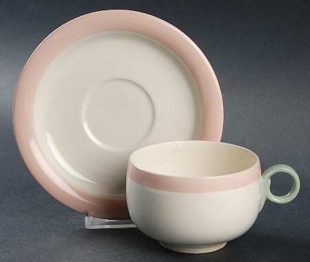 Organdy Pink Flat Cup & Saucer Set