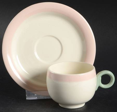 Organdy Pink Flat Demitasse Cup & Saucer Set