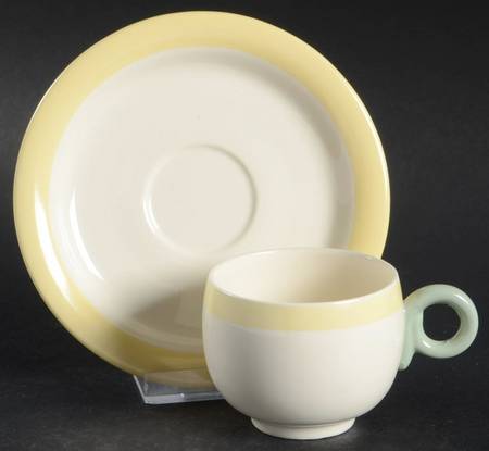 Organdy Yellow Flat Demitasse Cup & Saucer Set
