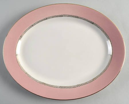Pink Laurel 13" Oval Serving Platter