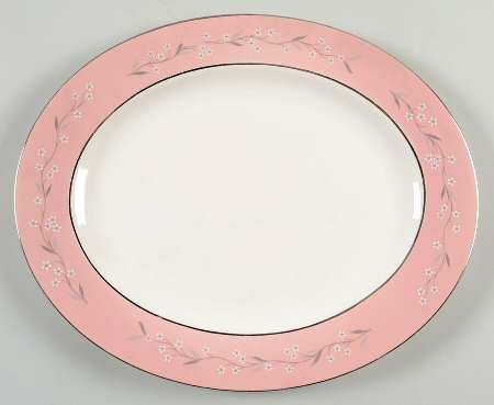 Pink Melody 11" Oval Serving Platter