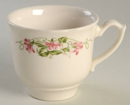 Pink Violets Footed Cup