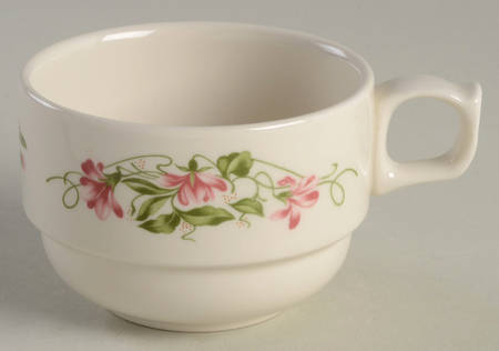 Pink Violets Flat Cup