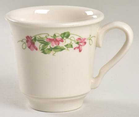 Pink Violets Flat Cup