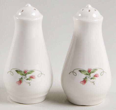 Pink Violets Salt & Pepper Set