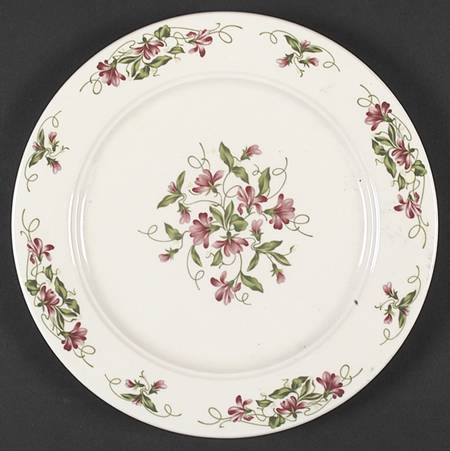Pink Violets Large Dinner Plate