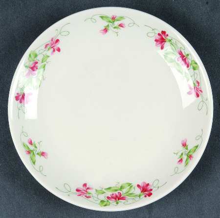 Pink Violets Coupe Bread & Butter Plate