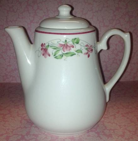 Pink Violets Coffee Pot & Lid