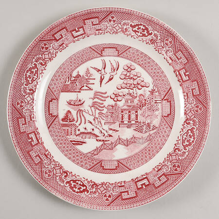 Pink Willow Luncheon Plate