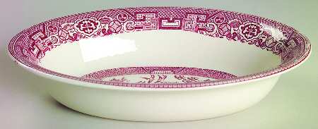 Pink Willow 7" Oval Vegetable Bowl