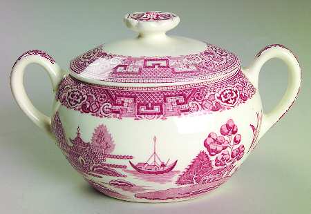 Pink Willow Sugar Bowl & Lid