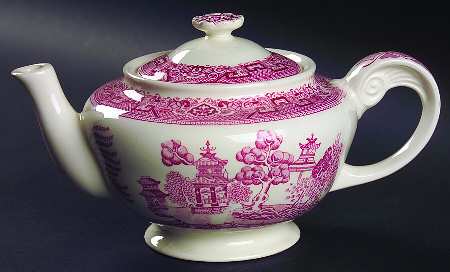 Pink Willow Teapot & Lid