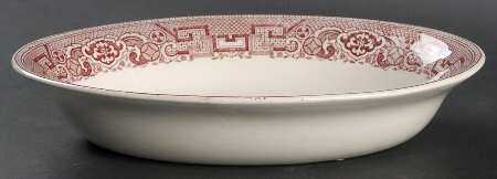 Pink Willow 9" Oval Vegetable Bowl