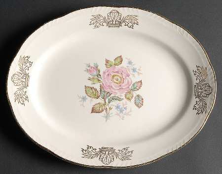 Queen Esther 11" Oval Serving Platter by Homer Laughlin 