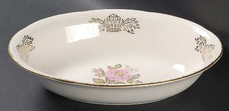 Queen Esther 9" Oval Vegetable Bowl by Homer Laughlin 