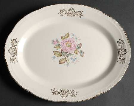 Queen Esther 13" Oval Serving Platter by Homer Laughlin 