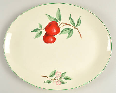 Red Apple 13" Oval Serving Platter