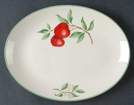 Red Apple 11" Oval Serving Platter