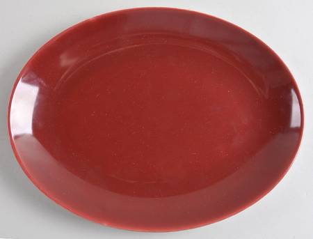 Rhythm Burgundy 11" Oval Serving Platter