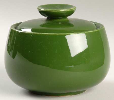 Rhythm Forest Green Sugar Bowl & Lid