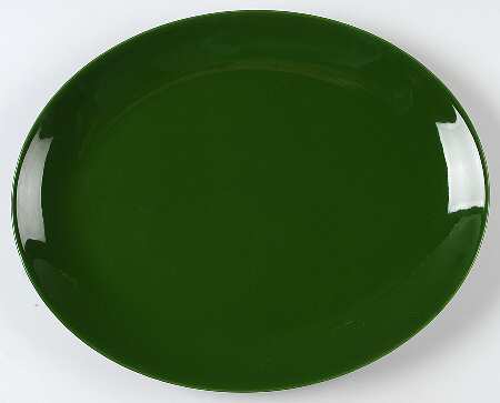 Rhythm Forest Green 13" Oval Serving Platter