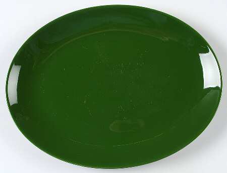 Rhythm Forest Green 11" Oval Serving Platter