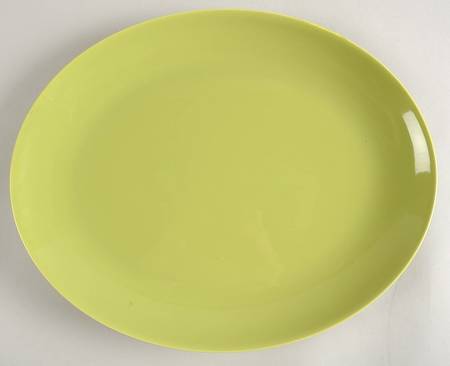 Rhythm Green (Chartreuse) 13" Oval Serving Platter