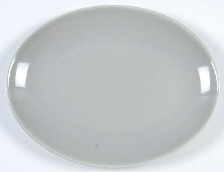 Rhythm Gray 11" Oval Serving Platter
