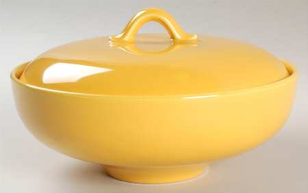 Rhythm Yellow Round Covered Vegetable