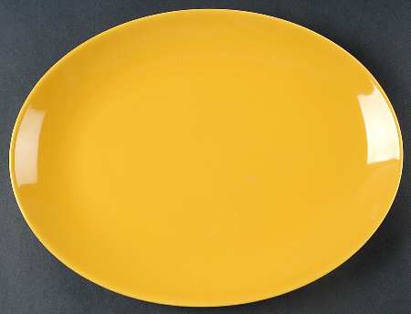 Rhythm Yellow 11" Oval Serving Platter