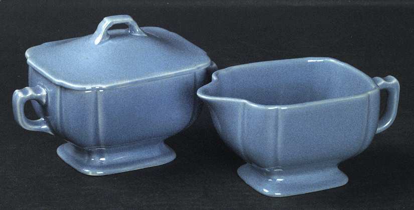 Riviera Mauve Blue Sugar Bowl & Lid