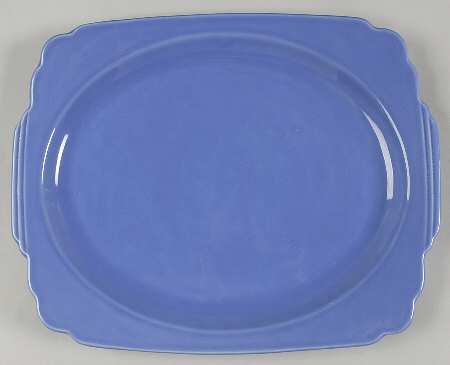 Riviera Mauve Blue 13" Oval Serving Platter