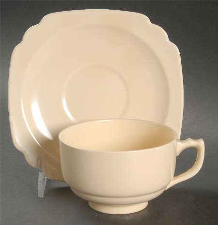 Riviera Ivory Footed Cup & Saucer Set