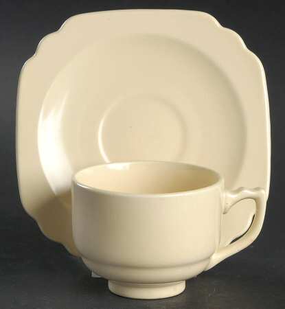 Riviera Ivory Footed Demitasse Cup & Saucer Set